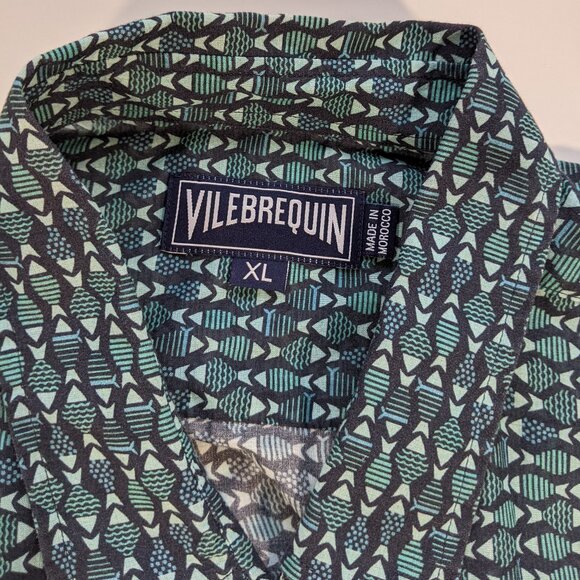 Lot of 2 Mens Vilebrequin Shirts fish, turtles pattern thin lightweight XL - Picture 6 of 14